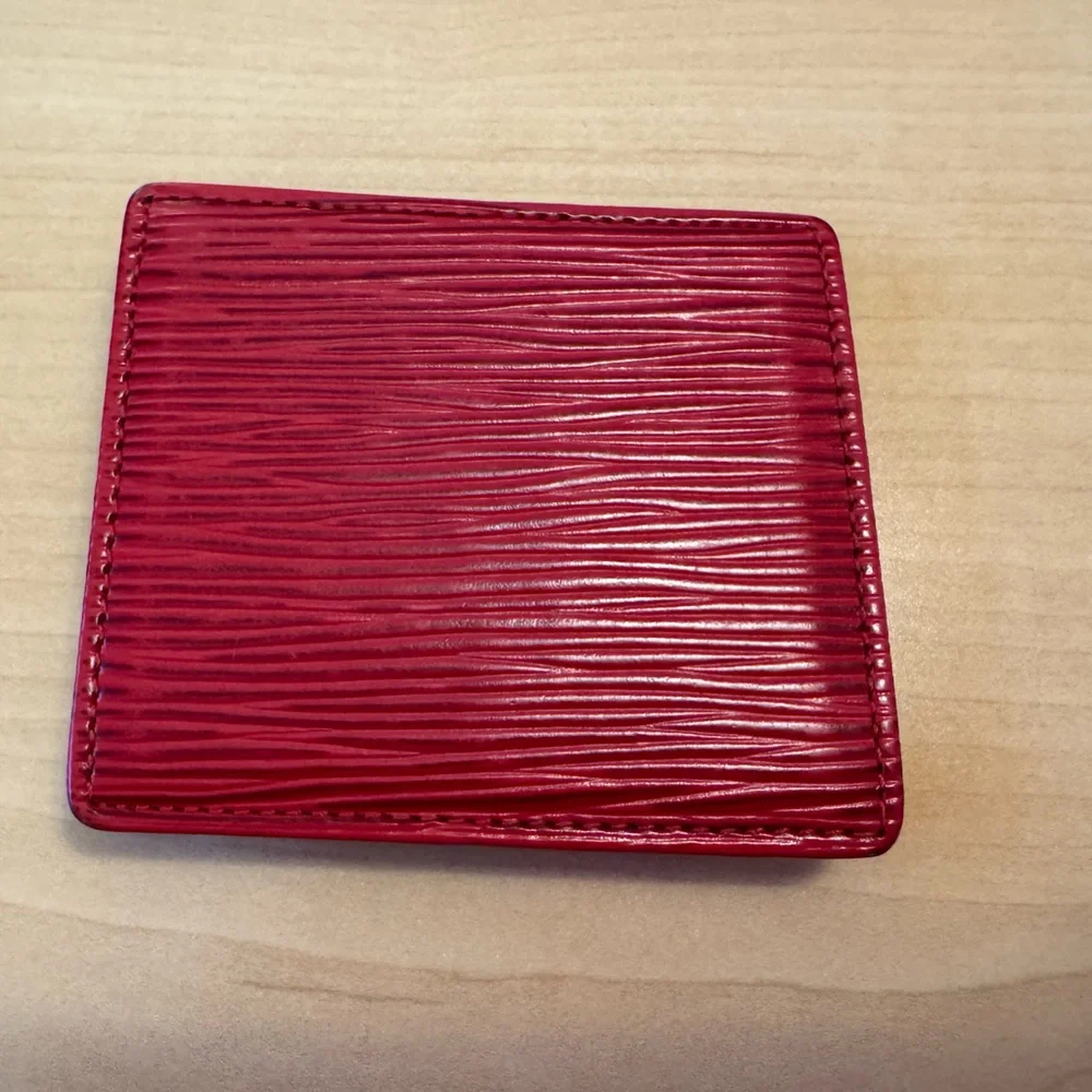 Louis Vuitton LV Red Epi Porte-Monnaie Boite Accordion Coin Box Vintage Luxury